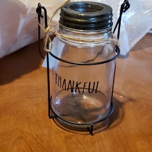 Rae dunn thankful glass jar